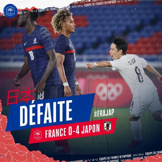 澳门百家乐平台-【奥运男足】10人法国0比4日本出局，东道主头名出线